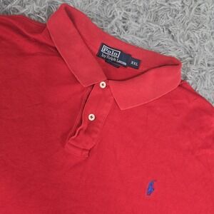 Polo Ralph Lauren Mens 2XL XXL‎ Red Short Sleeve Cotton Preppy Polo
